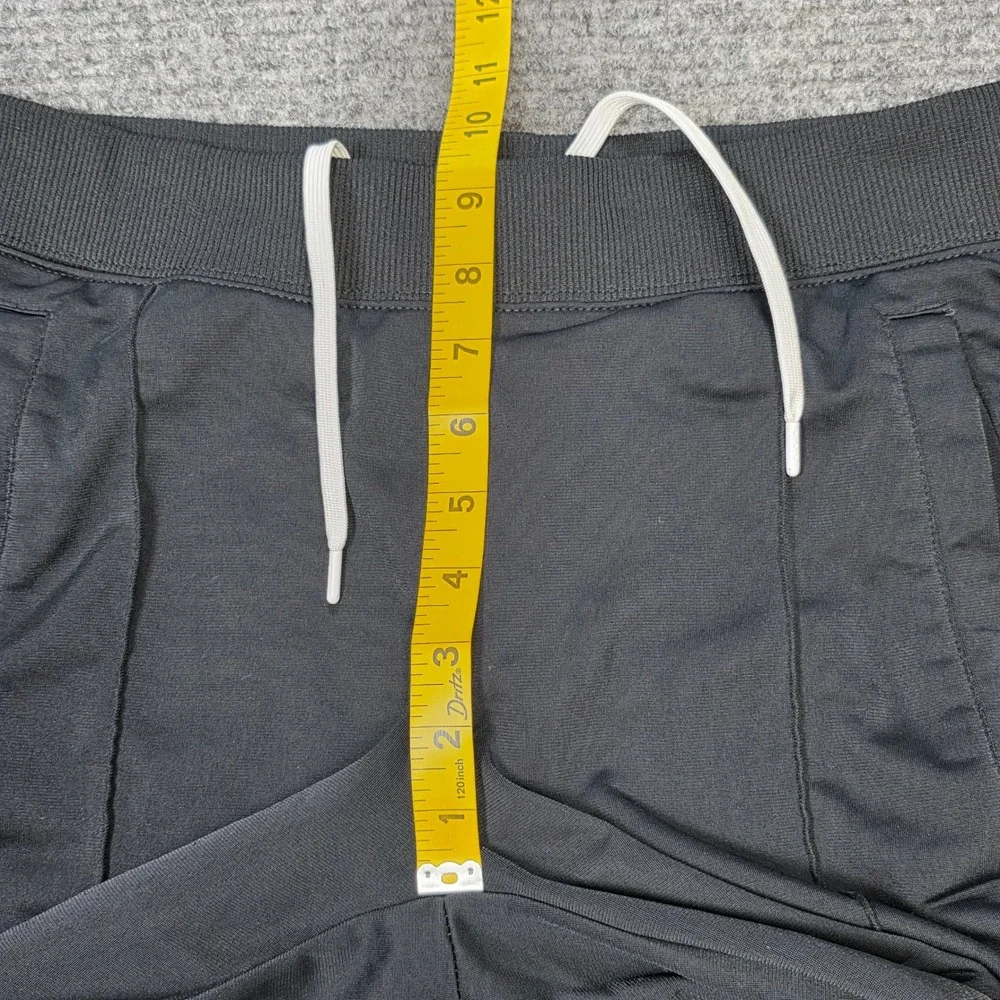 Nike Track Pants Women's Size M Black White Pintuck Piping Logo Activewear